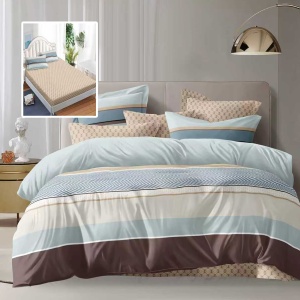 Set Lenjerie 6 Piese cu Husă – Blue Nude Luxury Lines, Design Modern & Confort Superior