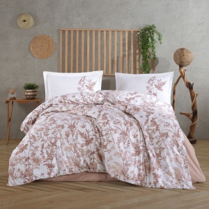 Lenjerie de pat Ranforce – Imprimeu Tole Floral Elegant, bumbac 100%, set premium King Size