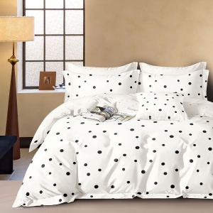 Lenjerie de pat Percale – Model Big Dots, bumbac 100%, set complet elegant