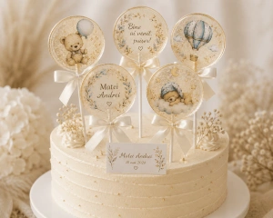 Set de 6 acadele personalizate decor tort copii - Img 7