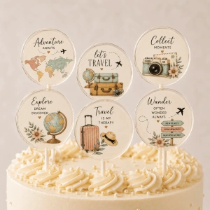 Set de 6 acadele personalizate decor tort adulti