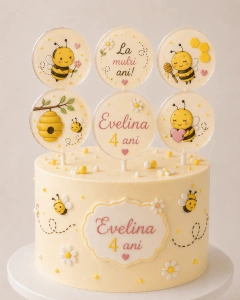 Set de 6 acadele personalizate decor tort copii