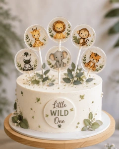 Set de 6 acadele personalizate decor tort copii - Img 2