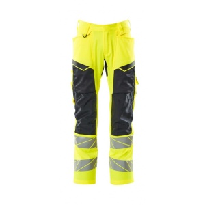 PANTALONI CU BUZUNARE STRETCH ZONES HI-VIS YELLOW/DARK NAVY