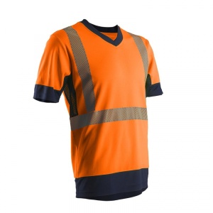 TRICOU KOMO HI-VIS ORANGE/NAVY XL