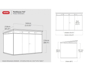 Casuta de gradina Pent 11 x 7 Keter, Signature ,Venetian ,Maro - Img 8