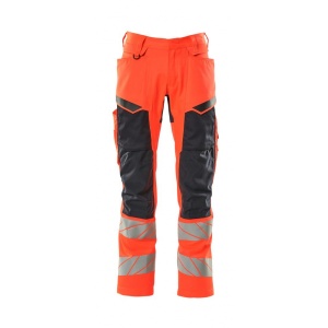 PANTALONI CU BUZUNARE STRETCH ZONES HI-VIS RED/DARK NAVY