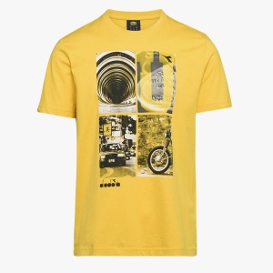 TRICOU PREMIUM DIADORA GRAFIC ORGANIC GALBEN - S - Img 1