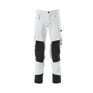 PANTALONI CORDURA ALB/NEGRU