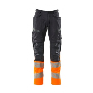 PANTALONI CU BUZUNARE STRETCH ZONES DARK NAVY/HI-VIS ORANGE