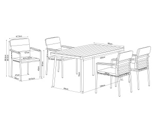 SET MOBILIER GRADINA, OLIMP,OTEL,4 LOCURI - Img 4