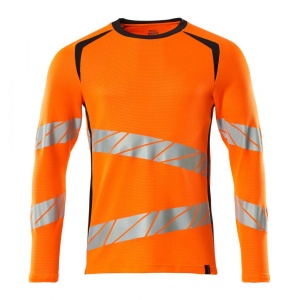 TRICOU MODERN FIT ML HI-VIS ORANGE/DARK NAVY XL