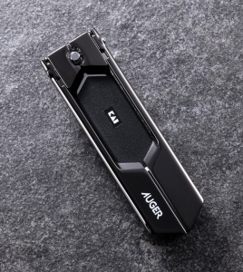 Unghiera marime M Revolver neagra din inox produsa de Kai Japonia - Seria AUGER - Img 3
