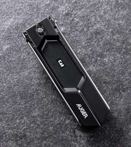Unghiera marime M Revolver neagra din inox produsa de Kai Japonia - Seria AUGER - Img 3