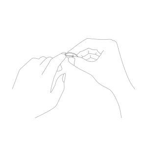 Cleste pentru cuticule tip penseta, Kai Japonia - Serie Kobako - Img 2