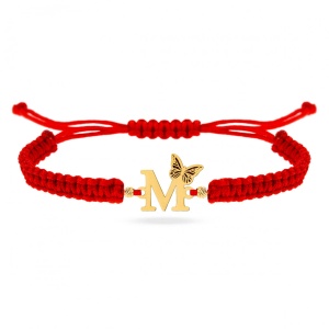Brățară Inițială Butterfly din aur 14K