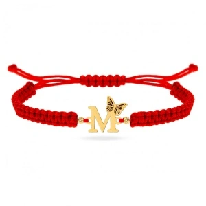 Brățară Inițială Butterfly din aur 14K
