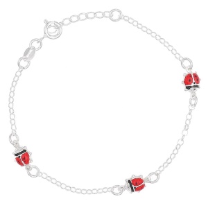 Bratara Argint 925 pentru copii 16+2cm-Buburuze