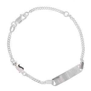 Bratara personalizabila din Argint 925 pentru copii 14+3cm -Pisicuta