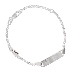 Bratara personalizabila din Argint 925 pentru copii 14+3cm -Pisicuta