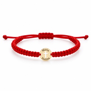 Bratara Snur si banut 10mm Aur 14k cruce decupata