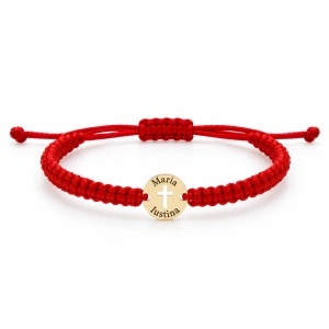 Bratara Snur si banut 10mm Aur 14k cruce decupata
