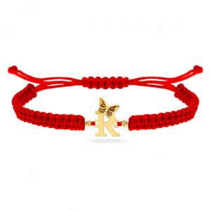 Brățară Inițială Butterfly din aur 14K - Img 2