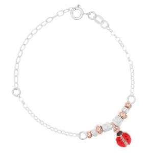 Bratara Argint 925 pentru copii 12+5cm-Buburuza si Bilute Charm