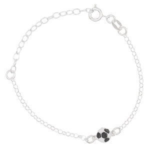 Bratara Argint 925 pentru copii 12+5cm-Minge de fotbal