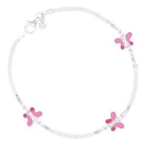Bratara Argint 925 pentru copii 18.5cm-Fluturasi