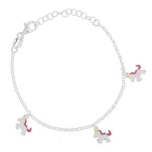 Bratara Argint 925 pentru copii 14+3cm-Unicorni