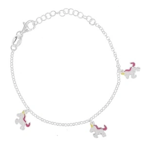 Bratara Argint 925 pentru copii 14+3cm-Unicorni