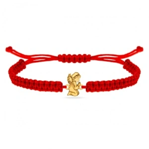 Bratara cu snur si ingeras - Aur 14k
