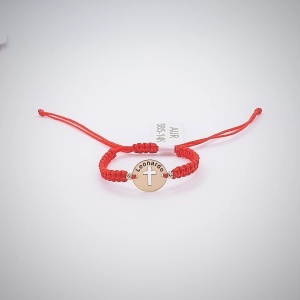 Bratara Snur si banut 12mm Aur 14k cruce decupata