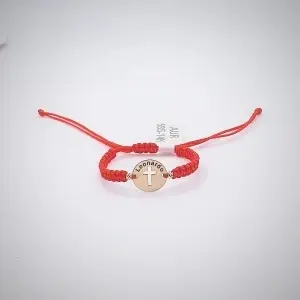 Bratara Snur si banut 12mm Aur 14k cruce decupata