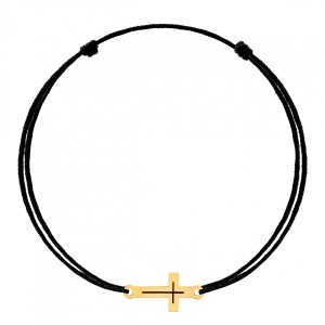 Bratara snur si cruce din aur 14k