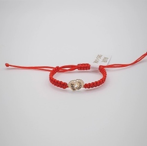 Bratara snur si talpite bebe din aur 14k