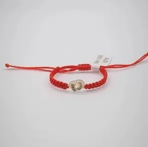 Bratara snur si talpite bebe din aur 14k