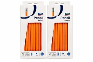 Set 100 Creioane Grafit ARO HB cu Radieră