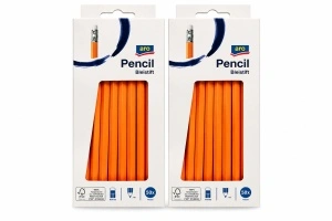 Set 100 Creioane Grafit ARO HB cu Radieră