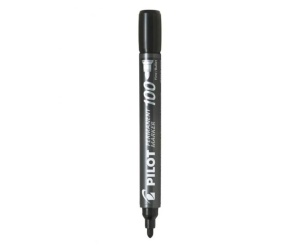 Marker permanent Pilot 100, varf rotund Negru
