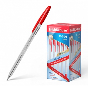 Set 2 Pixuri ErichKrause Classic Stick 1.0 mm, Roșu