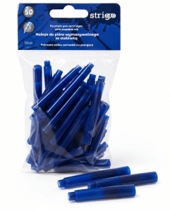 Set 50 rezerve pentru Stiloul cu stergere Strigo cu Cerneală Albastră – Ștergere prin Fricțiune - Img 2