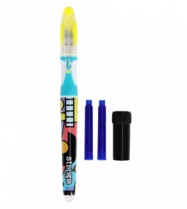 Stilou Strigo cu Cerneală care se Șterge + 2 Rezerve + Dispozitiv Curățare Penița – Design Pop Art - Img 3