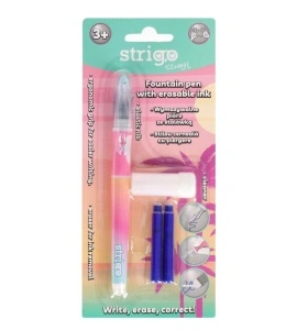 Stilou Strigo Gradient cu Cerneală Albastră care se Șterge + Dispozitiv Curățare Penița + 2 Rezerve