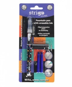 Stilou Strigo Pixel cu Cerneală Albastră care se Șterge + Dispozitiv Curățare Penița + 2 Rezerve Pixel