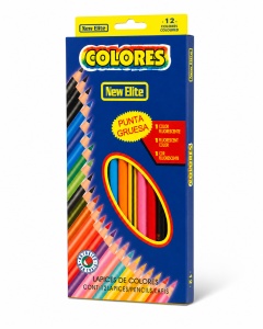 Creioane colorate New Elite Colores 12 culori - Img 2