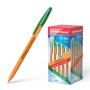 Set 2 Pixuri ErichKrause Stick Orange R-301, 0.7 mm, Verde