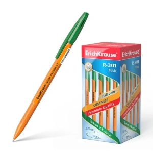 Set 2 Pixuri ErichKrause Stick Orange R-301, 0.7 mm, Verde