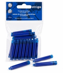 Set 25 rezerve pentru Stiloul cu stergere Strigo cu Cerneală Albastră – Ștergere prin Fricțiune